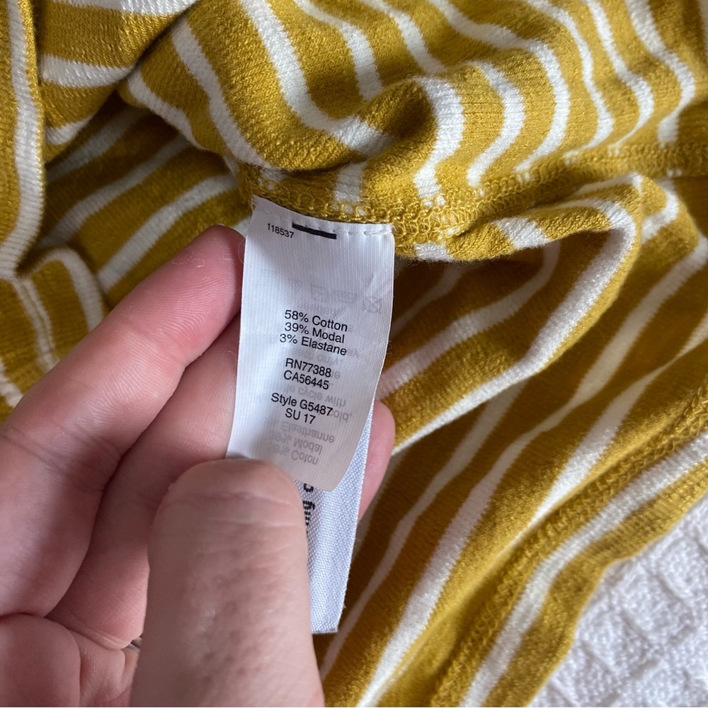 Madewell Mustard and White Striped Tank Top XS - Picture 3 of 5
